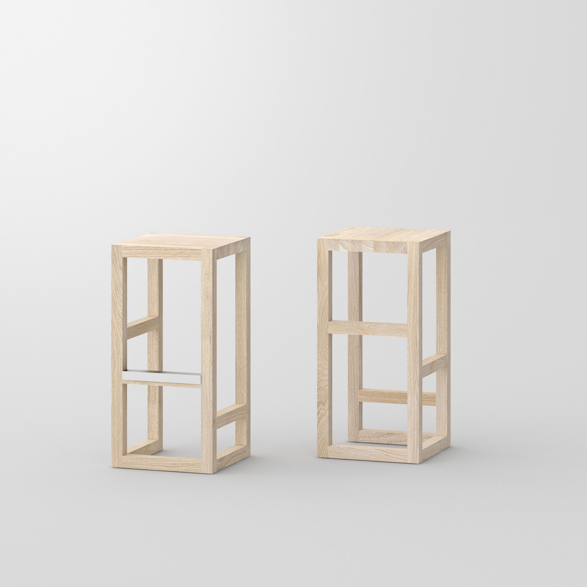 Massivholz Barhocker STEP cam1 Maßgefertigt aus Massivholz von vitamin design