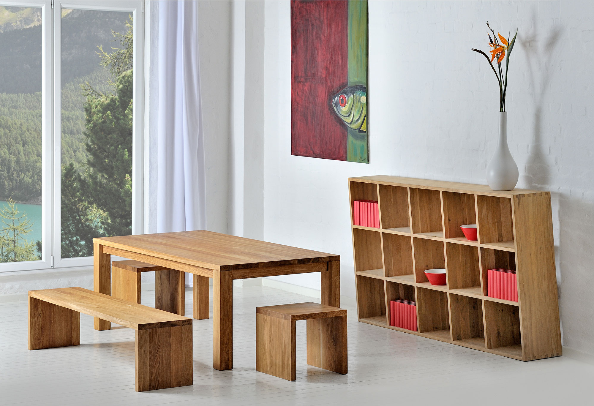 Esszimmertisch Rustikal CUBUS 3 B10X10 1817w Maßgefertigt aus Massivholz von vitamin design