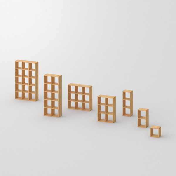 Designer Holzregal PISA G cam10 Maßgefertigt aus Eiche massiv, geölt von vitamin design