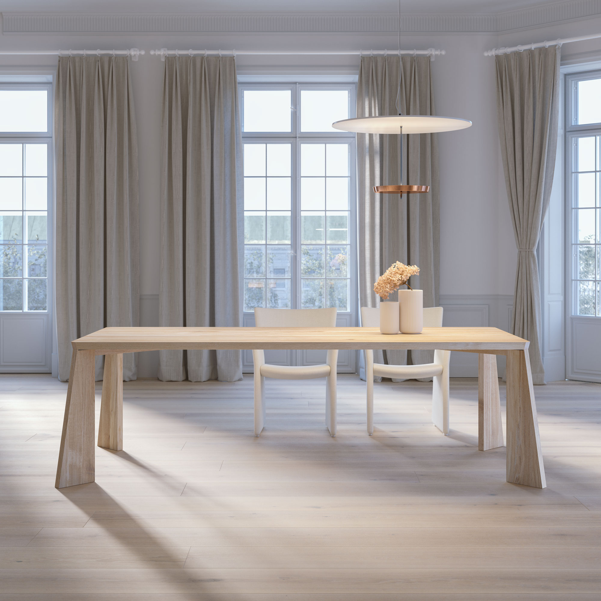 Designer Esstisch PYLON cam1 Maßgefertigt aus Massivholz von vitamin design