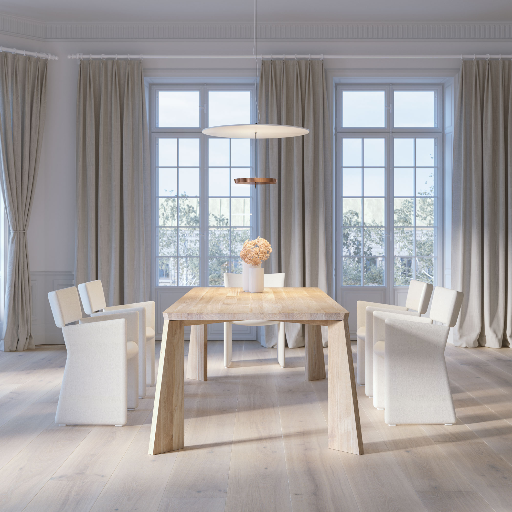 Designer Esstisch PYLON cam1 Maßgefertigt aus Massivholz von vitamin design