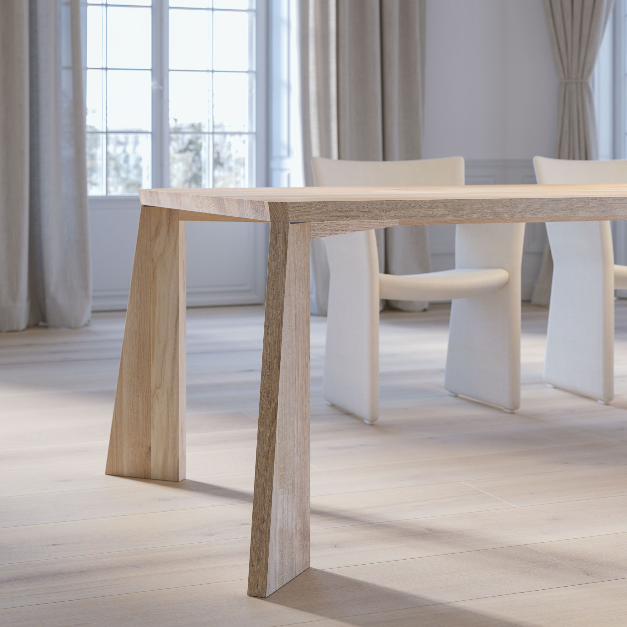 Designer Esstisch PYLON cam1 Maßgefertigt aus Massivholz von vitamin design