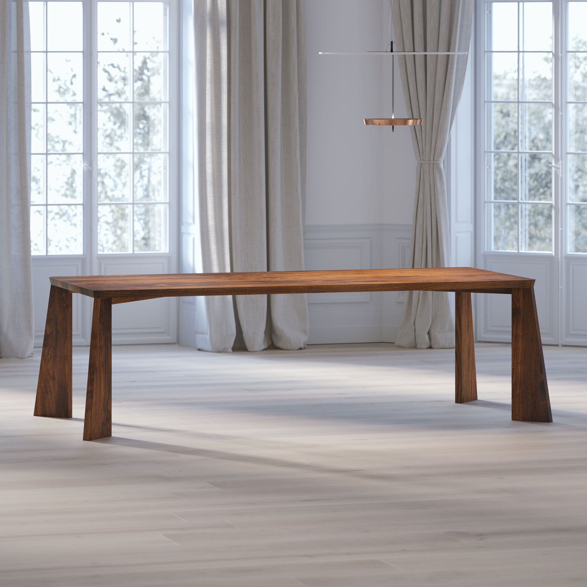 Designer Esstisch PYLON cam1 Maßgefertigt aus Massivholz von vitamin design