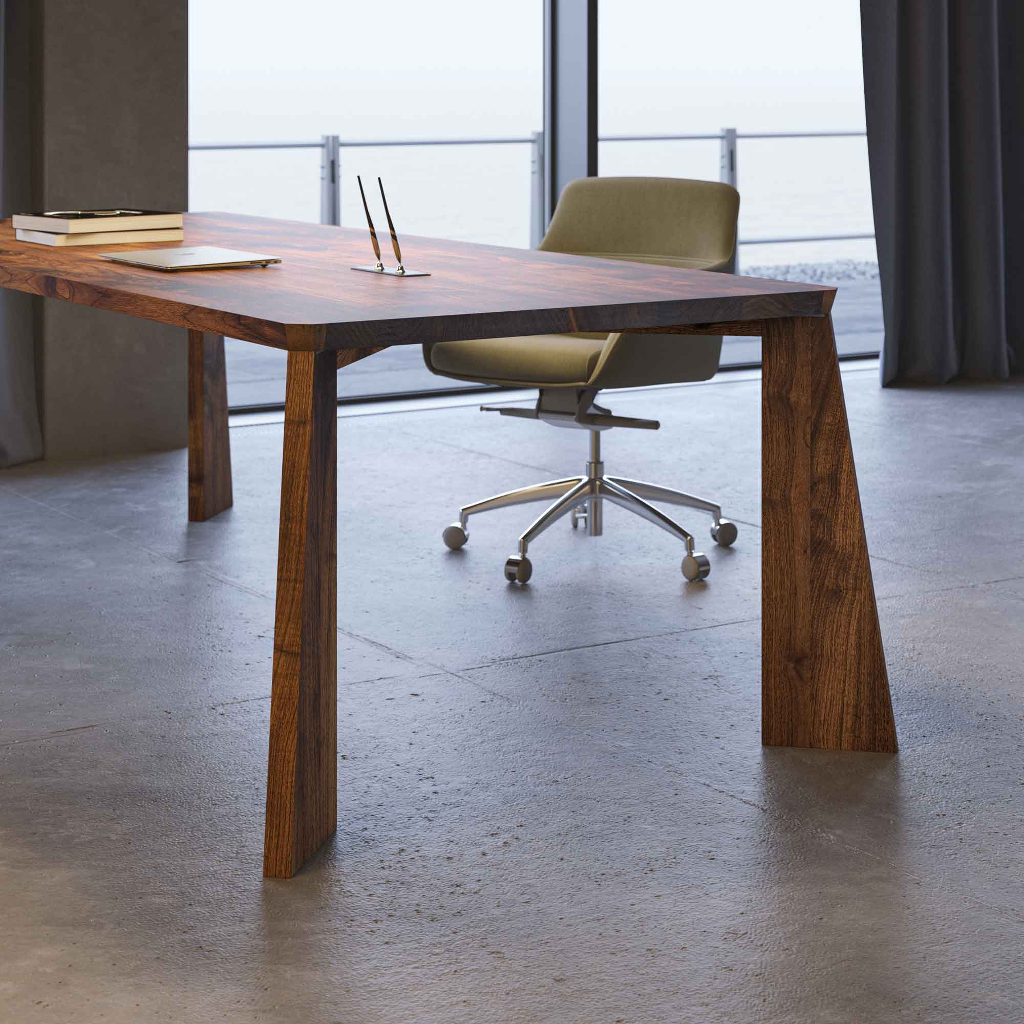 Designer Esstisch PYLON cam1 Maßgefertigt aus Massivholz von vitamin design