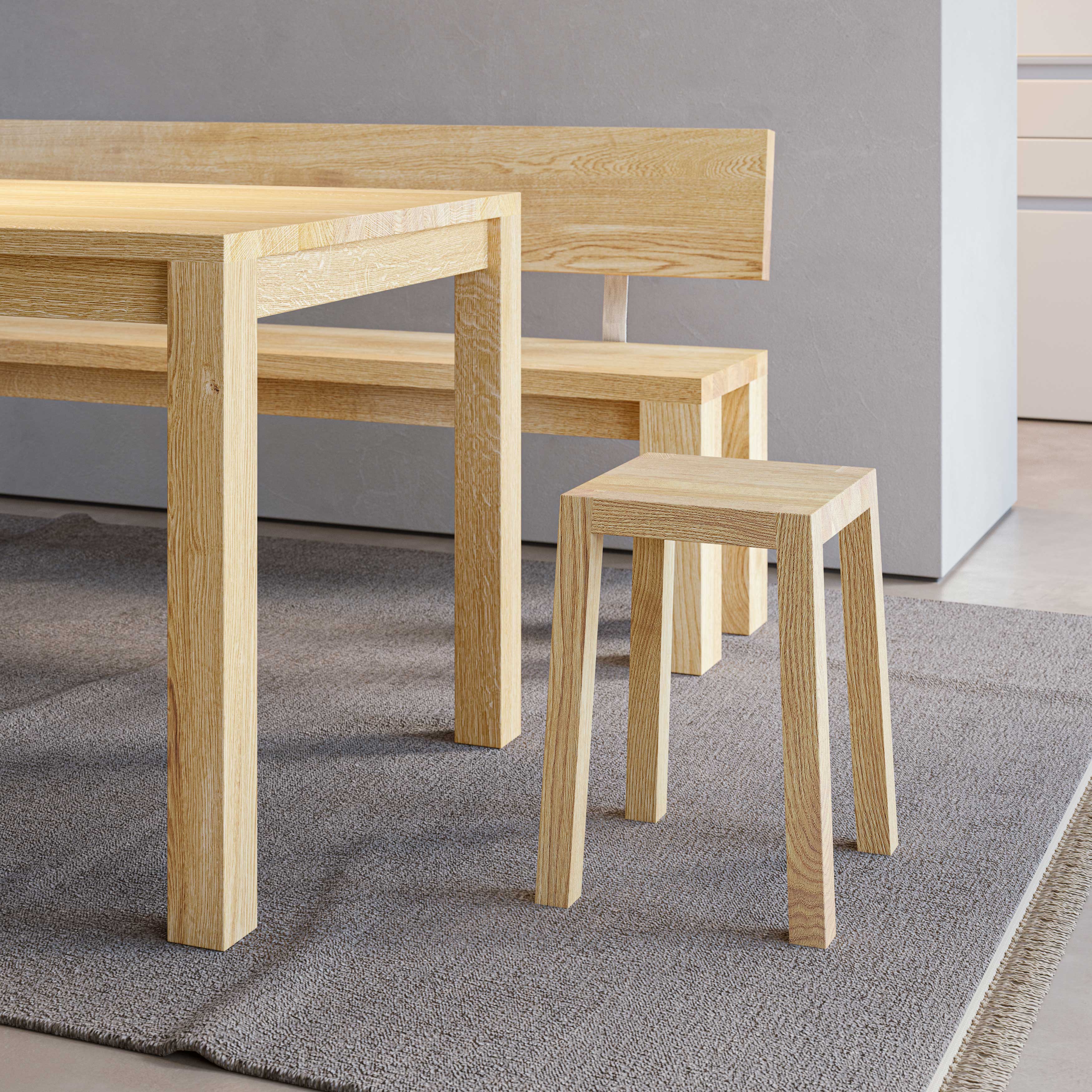 Esszimmertisch Rustikal CUBUS 3 B10X10 cam Maßgefertigt aus Massivholz von vitamin design