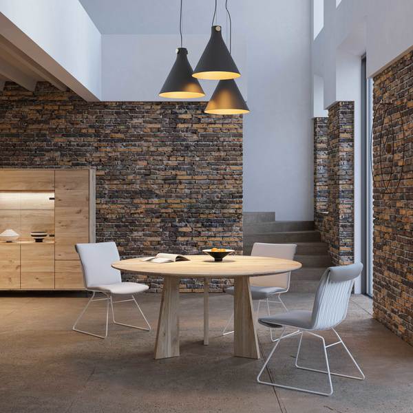 Runder Design Tisch PYLON ROUND cam1 Maßgefertigt aus Massivholz von vitamin design