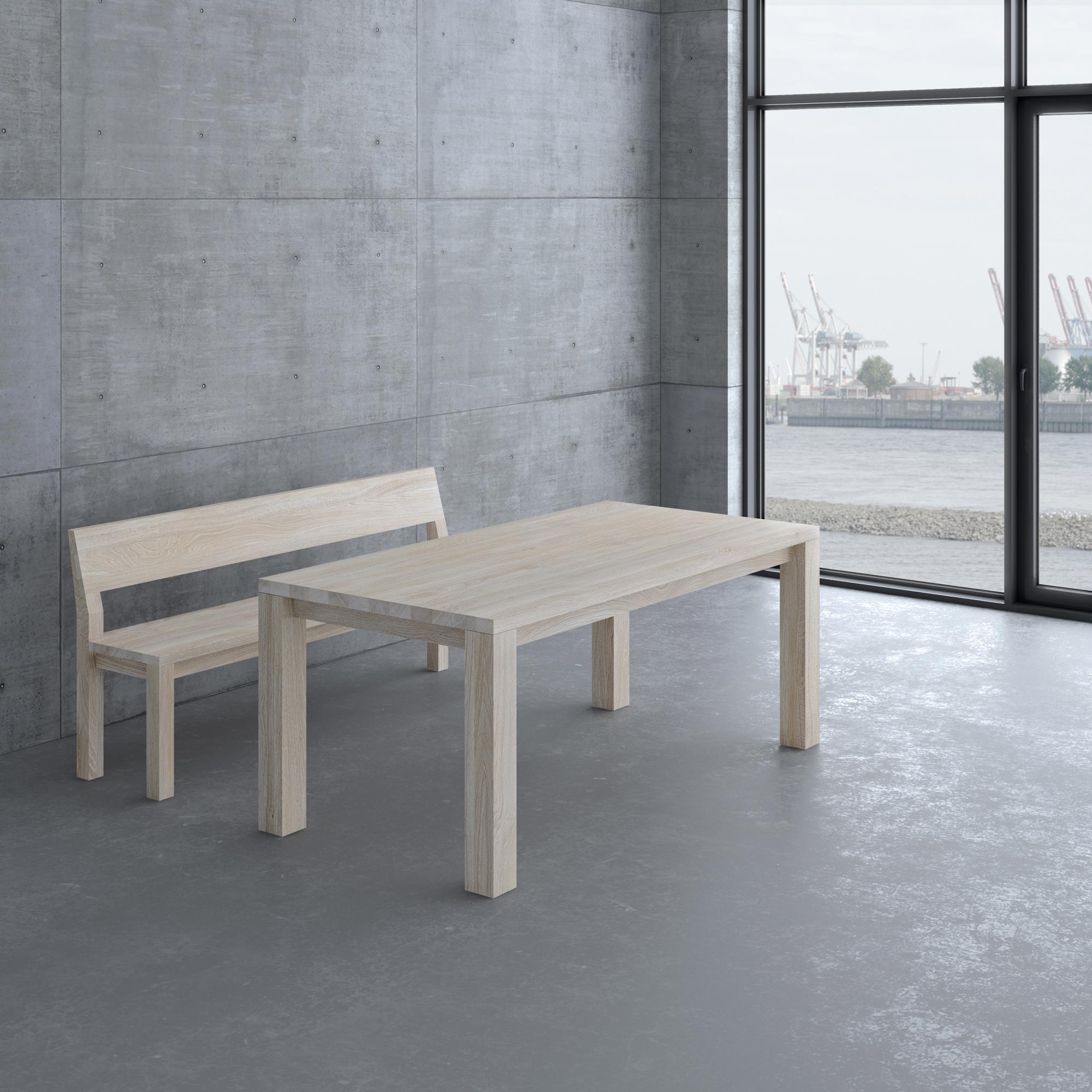 Esszimmertisch Massivholz CUBUS 4 B10X10 cam1 Maßgefertigt aus Massivholz von vitamin design