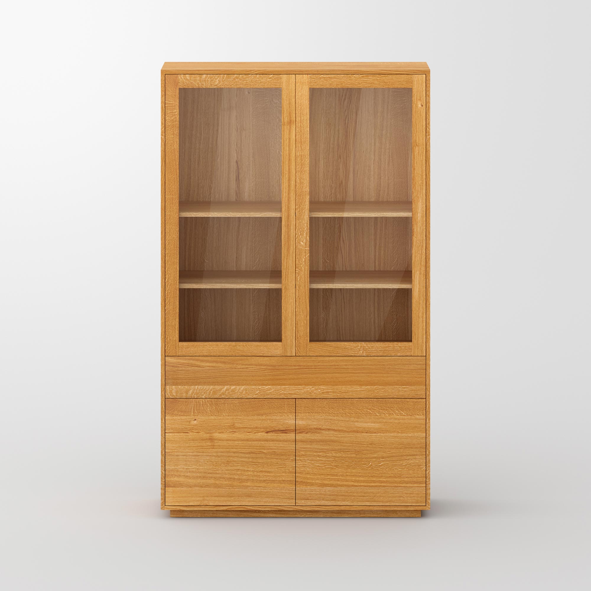 Designer Vitrine Kommode LINEA HI cam2 Maßgefertigt aus Massivholz von vitamin design