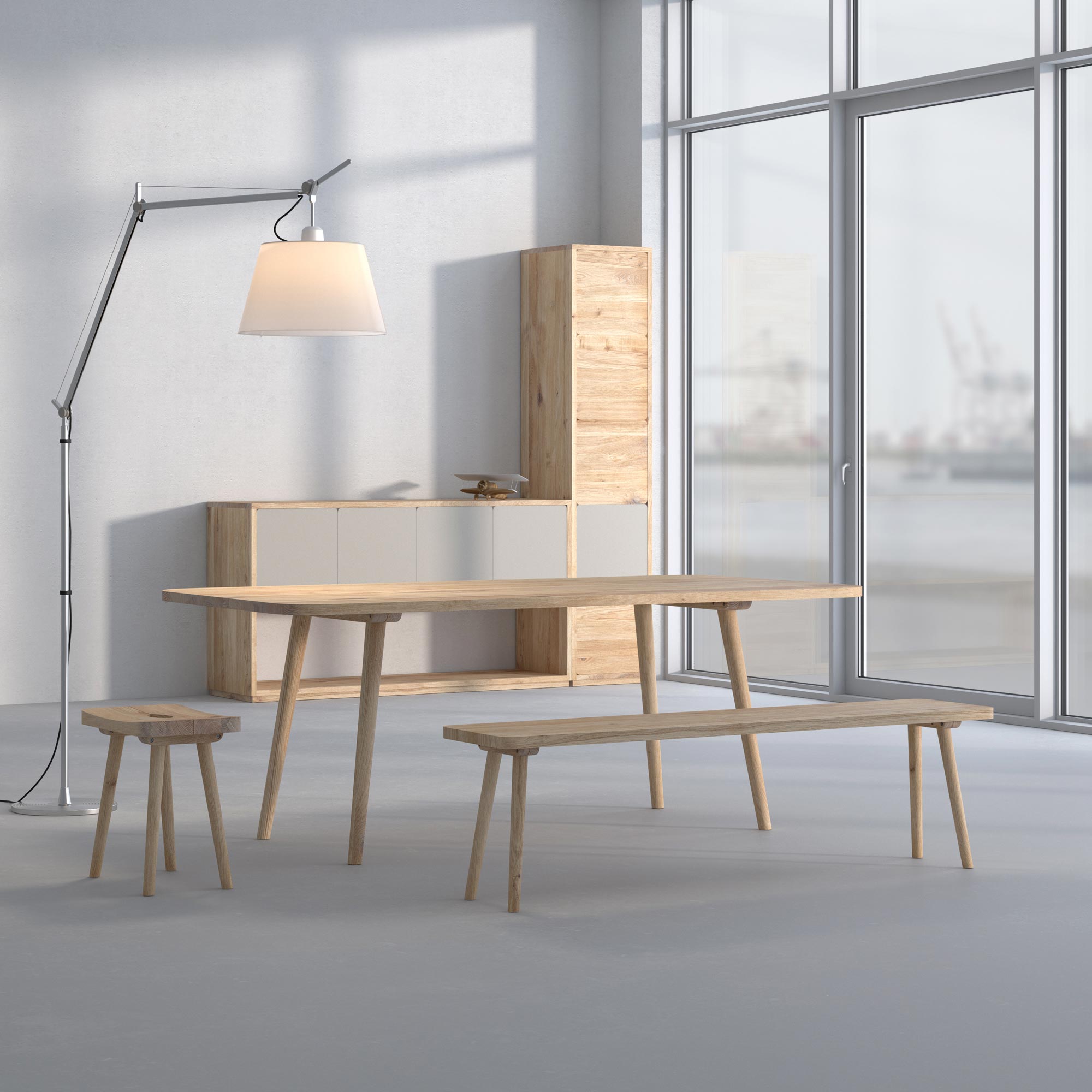 Holztisch Natur UNA cam1 Maßgefertigt aus Massivholz von vitamin design