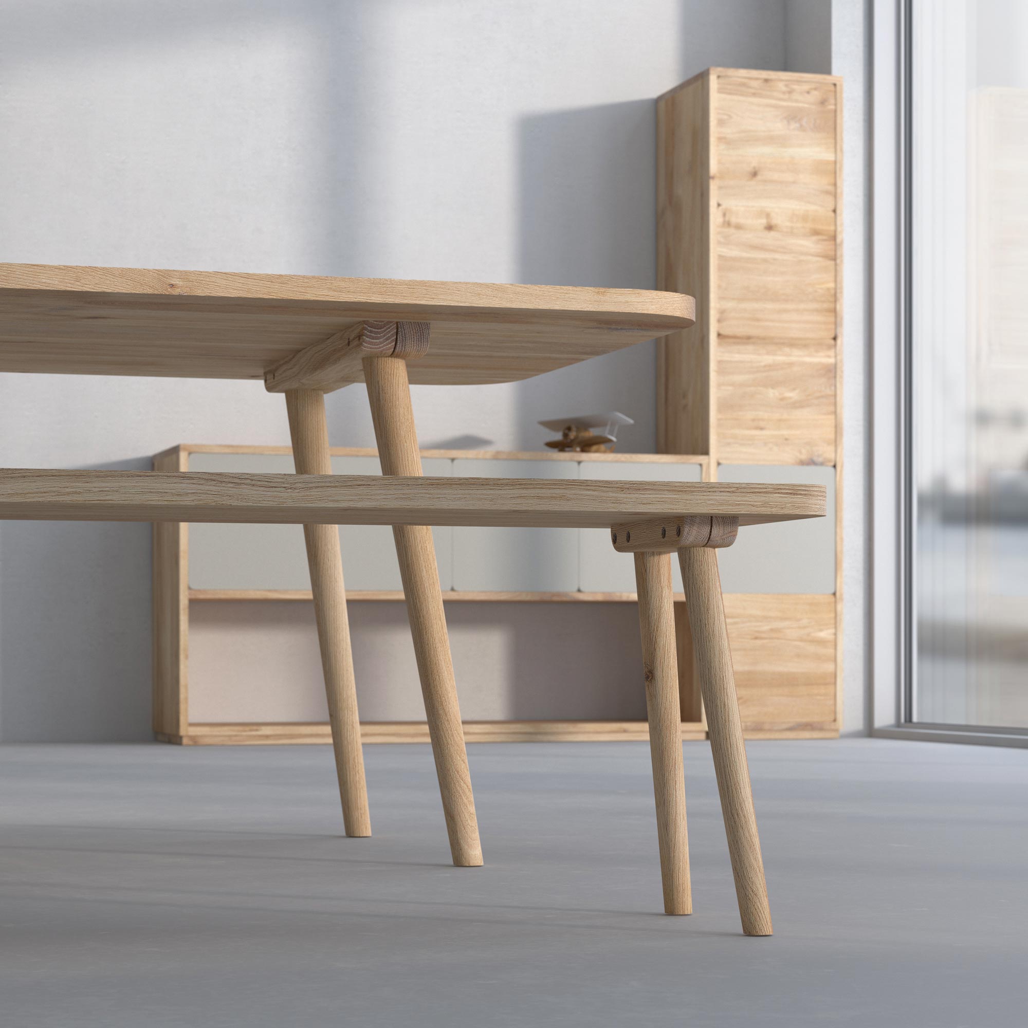 Holztisch Natur UNA cam2 Maßgefertigt aus Massivholz von vitamin design