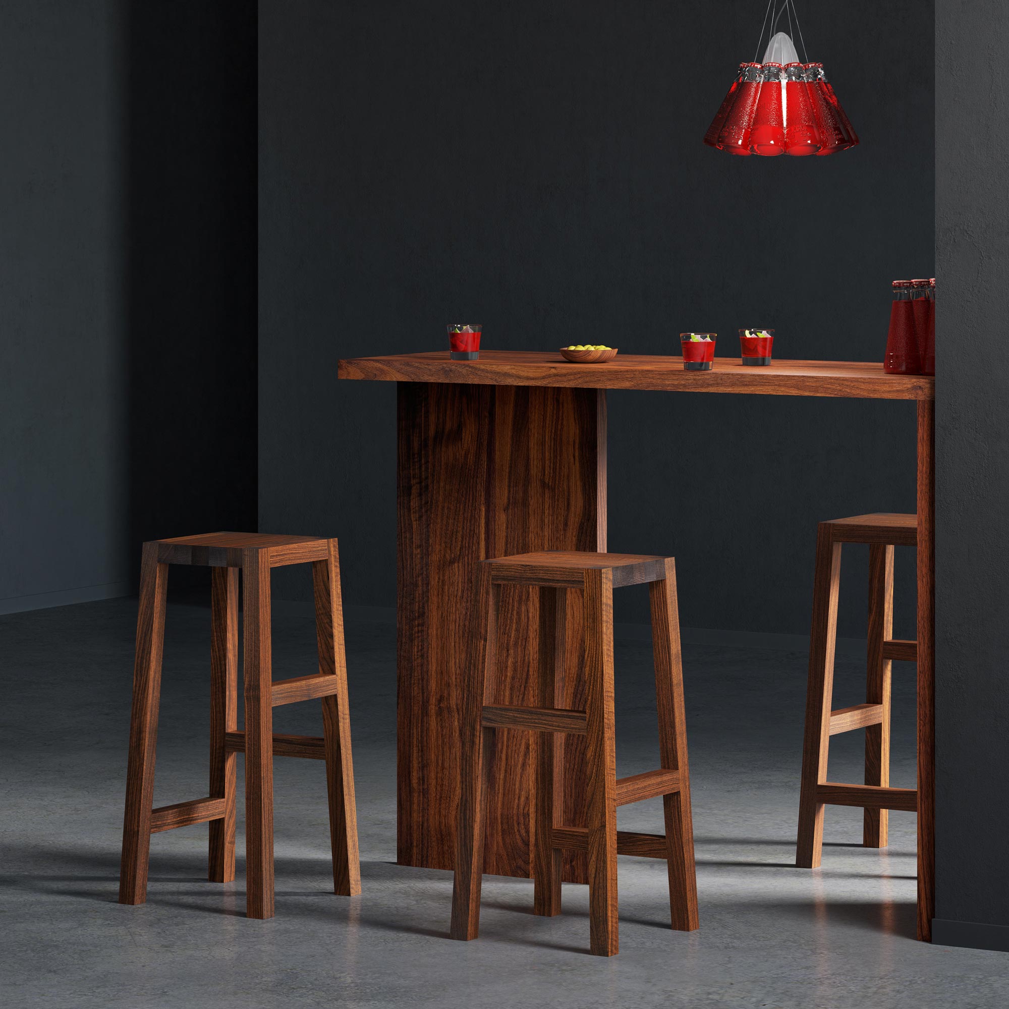 Massivholz Hocker TANTUM cam2 Maßgefertigt aus Massivholz von vitamin design