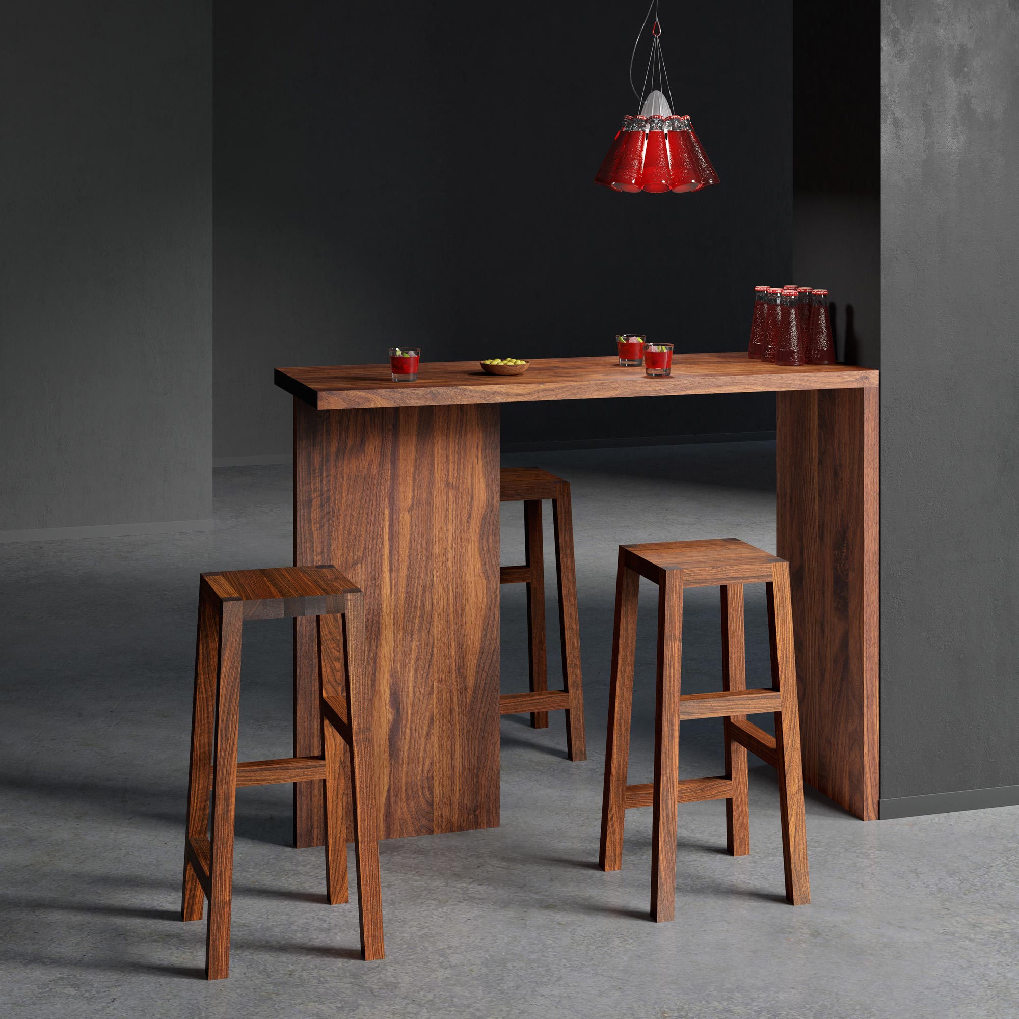 Massivholz Hocker TANTUM cam1 Maßgefertigt aus Massivholz von vitamin design